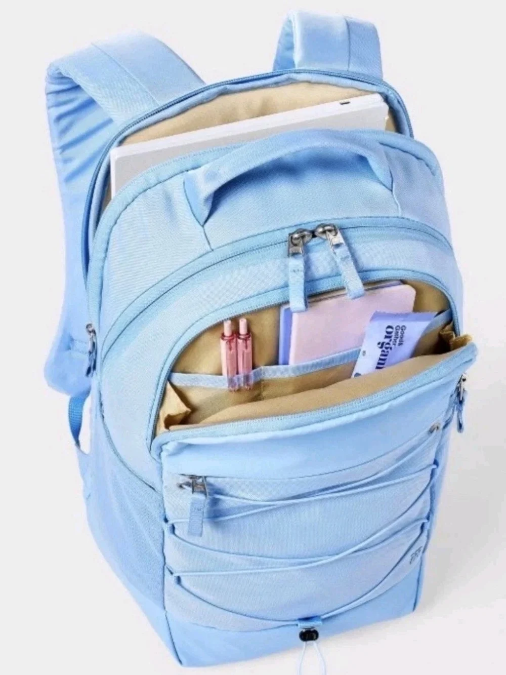 All In Motion 17.5 In Light Blue Water Resistant Everyday Backpack Bookbag